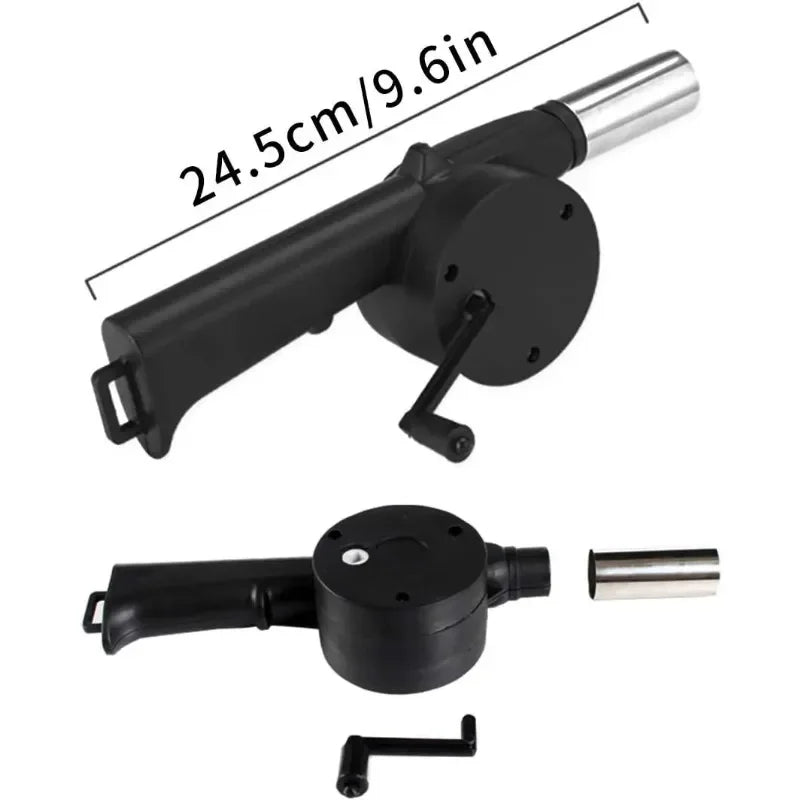 Camping Barbecue Fan Portable Hand-Operated Blower Efficient Fire Making Blower Charcoal Combustion Blower Picnic BBQ Tools
