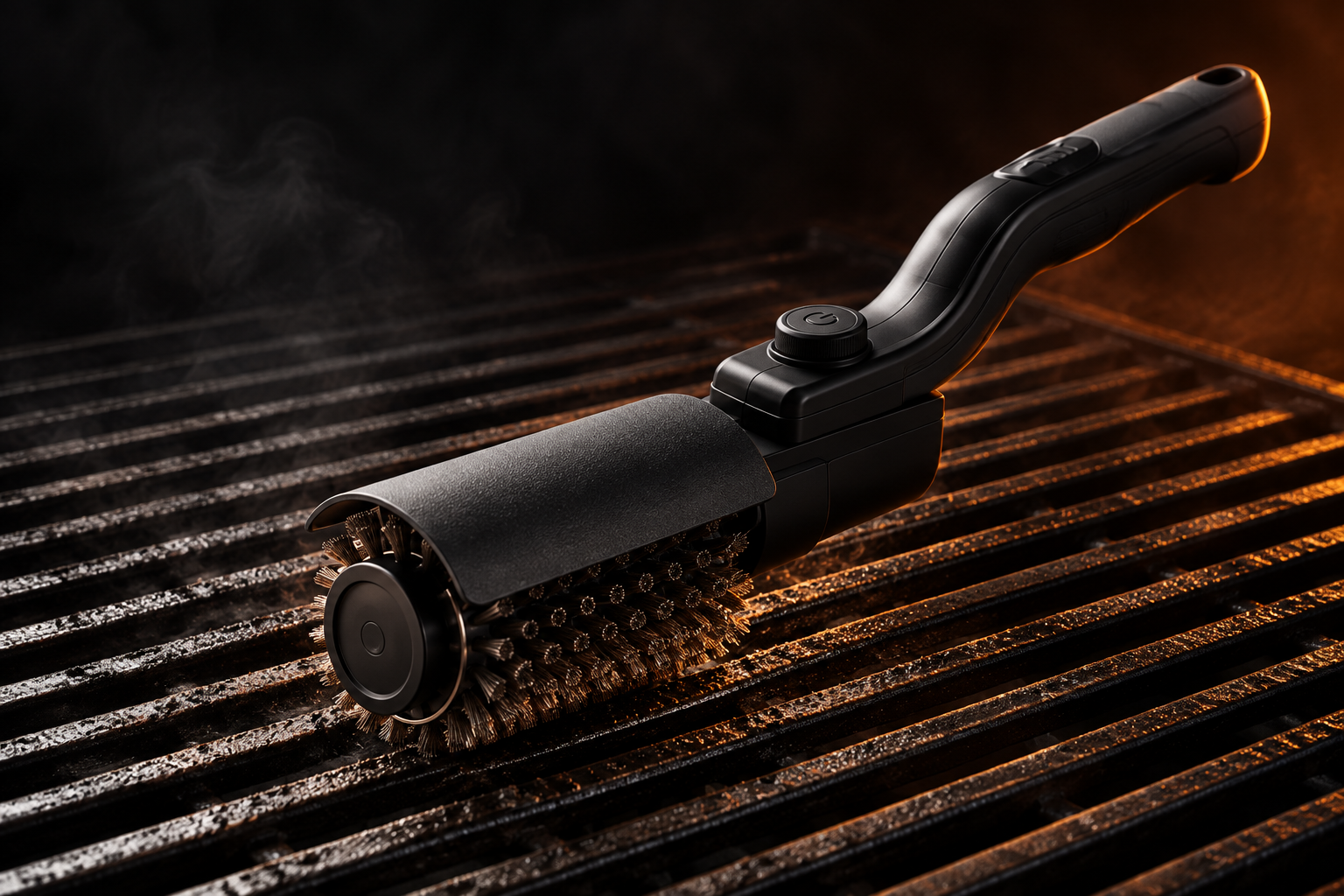 GrillBoost electric grill brush on grill grates