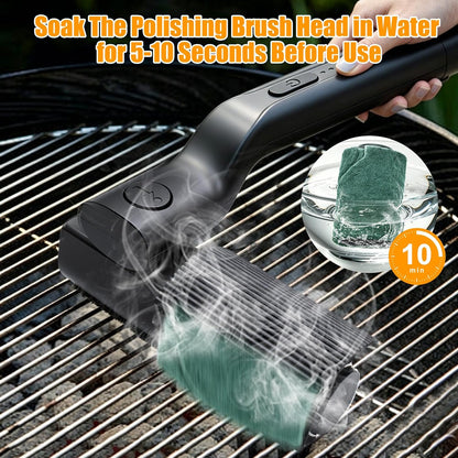 Electric Grill Brush, High Torque Rechargeable BBQ Grill Griddle Cleaner