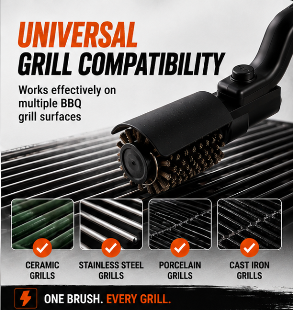 GrillBoost™ - Electric Drill cleaner for BBQ