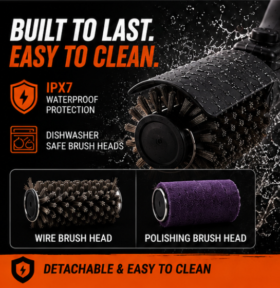 GrillBoost™ - Electric Drill cleaner for BBQ
