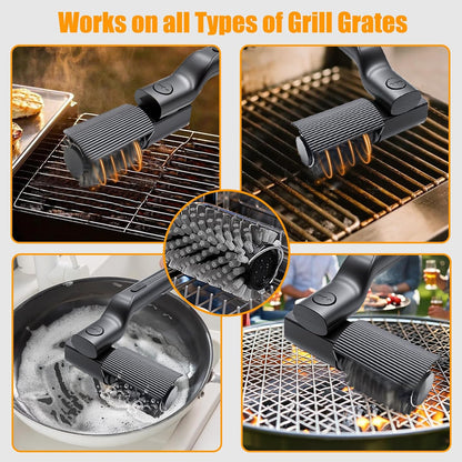 Electric Grill Brush, High Torque Rechargeable BBQ Grill Griddle Cleaner
