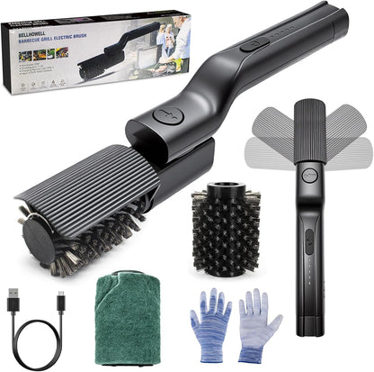 Electric Grill Brush, High Torque Rechargeable BBQ Grill Griddle Cleaner