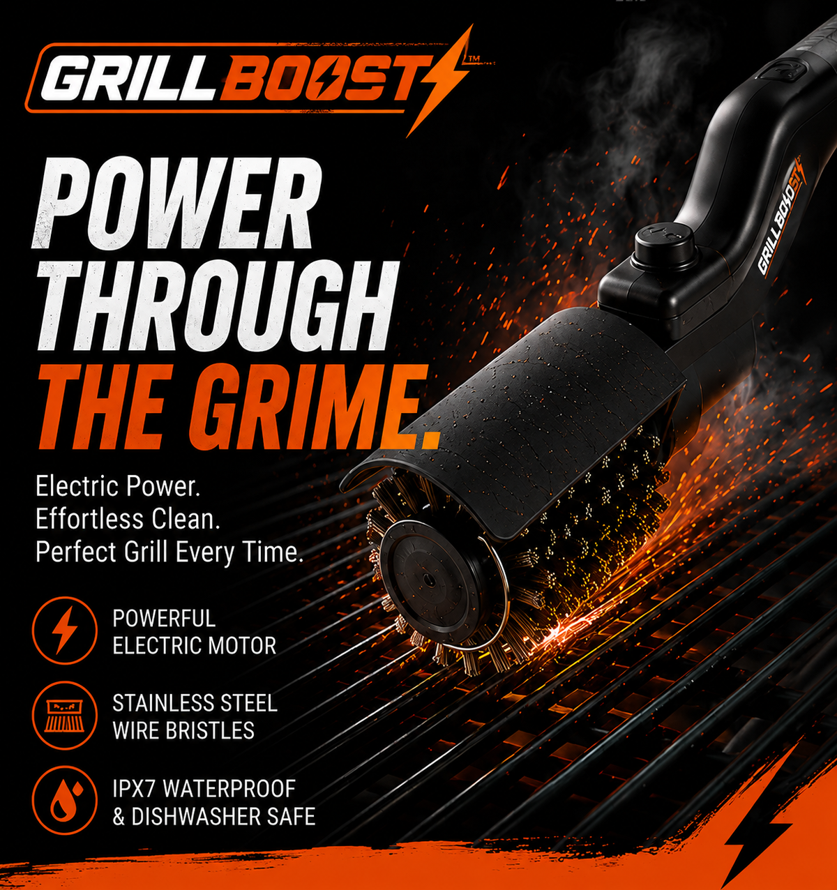 GrillBoost™ - Electric Drill cleaner for BBQ